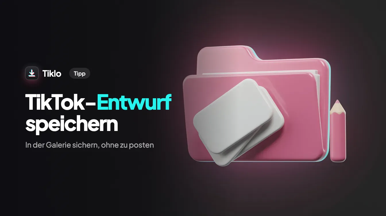 Ein TikTok-Entwurf wird privat auf einem Telefon gespeichert, ohne ihn zu posten