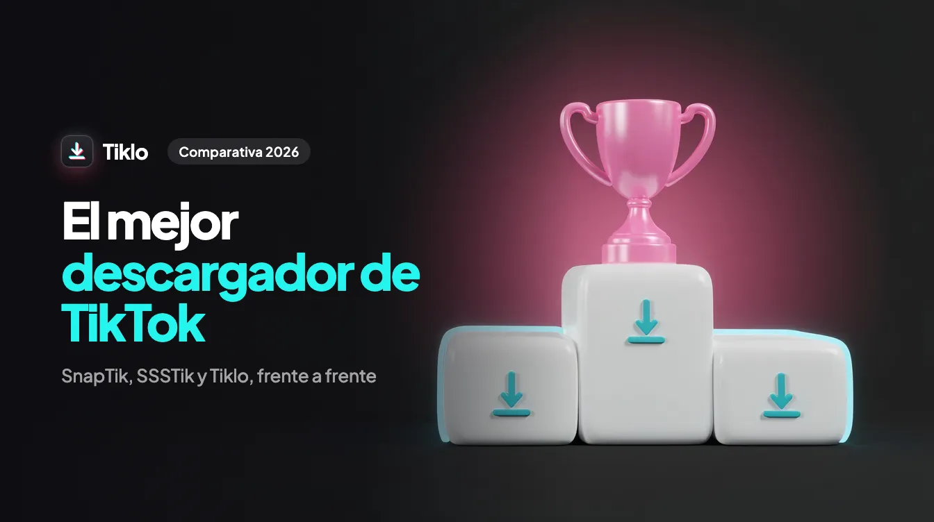 Comparativa de descargadores de TikTok gratis en un portátil y un teléfono