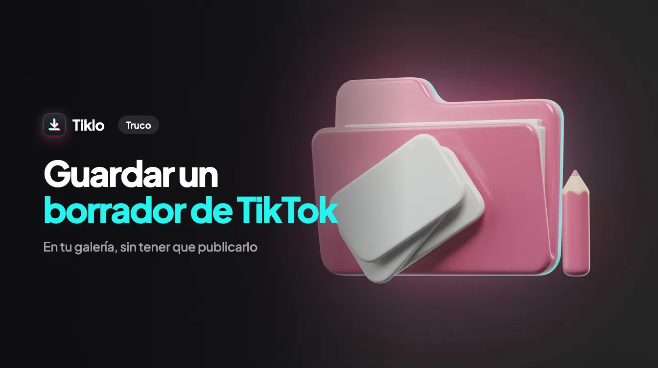Un video borrador de TikTok guardándose en privado en un teléfono sin publicarse