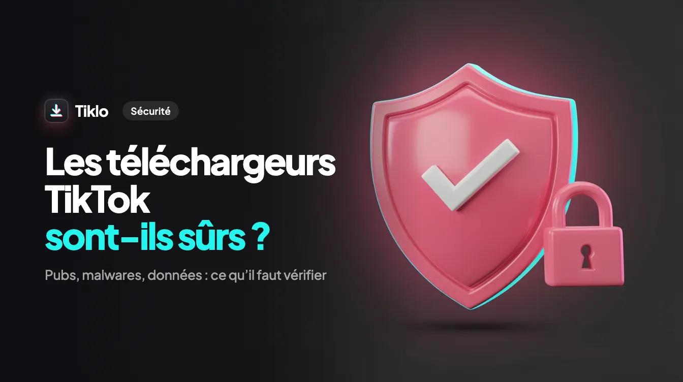 L'écran d'un ordinateur portable affichant un téléchargeur TikTok sûr dans un navigateur web