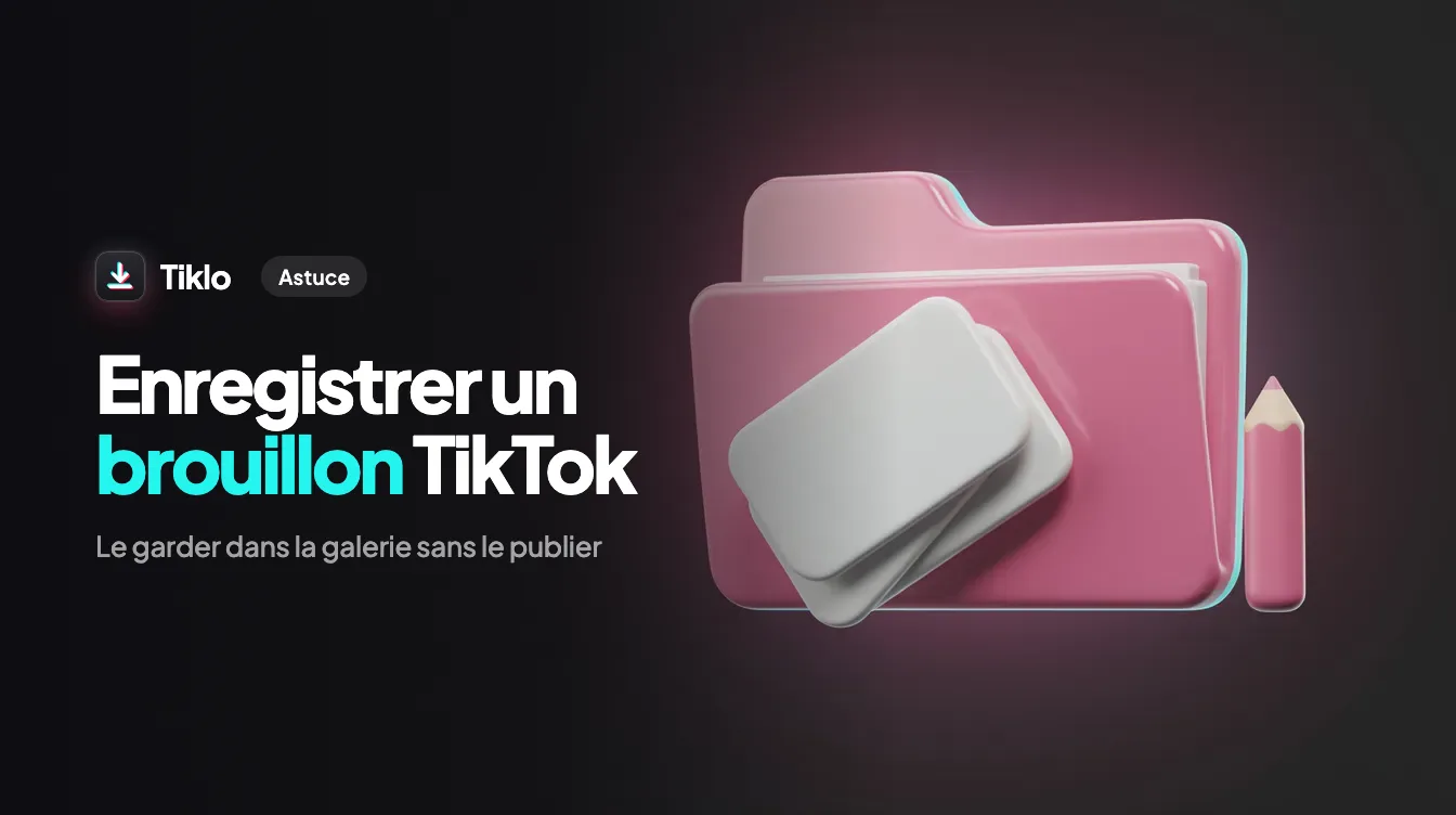 Une vidéo brouillon TikTok enregistrée en privé sur un téléphone sans être publiée