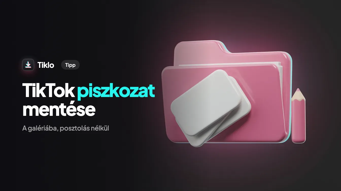Egy TikTok piszkozat videót privát módon mentenek egy telefonra, közzététel nélkül