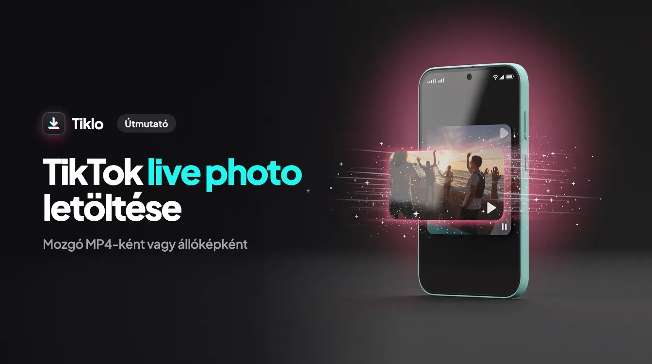 Okostelefon, amelyen egy TikTok live photót mozgóképként mentenek el