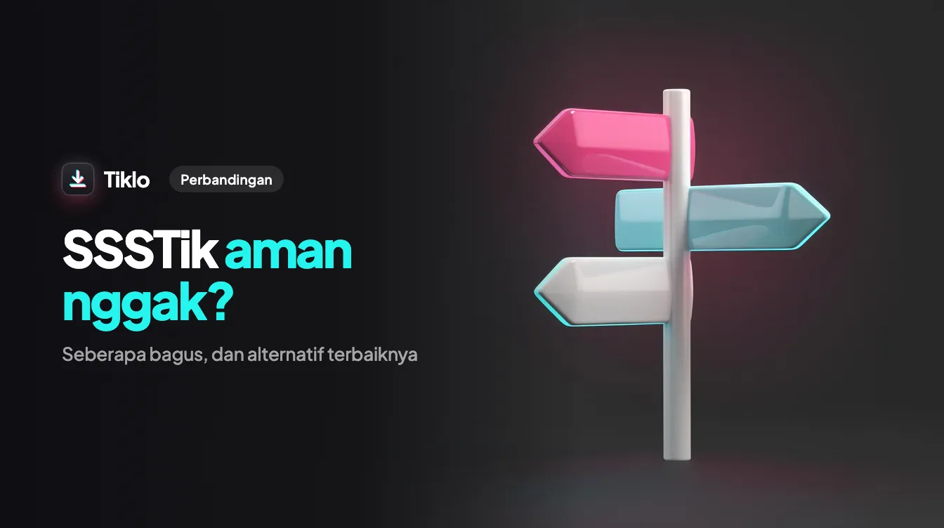 Memeriksa keamanan situs downloader TikTok di laptop
