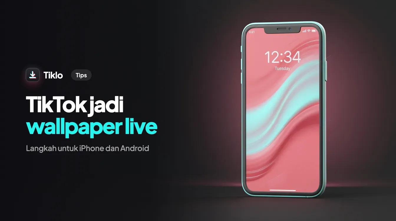 Dua ponsel dengan wallpaper gelombang, salah satunya bergerak di layar kunci