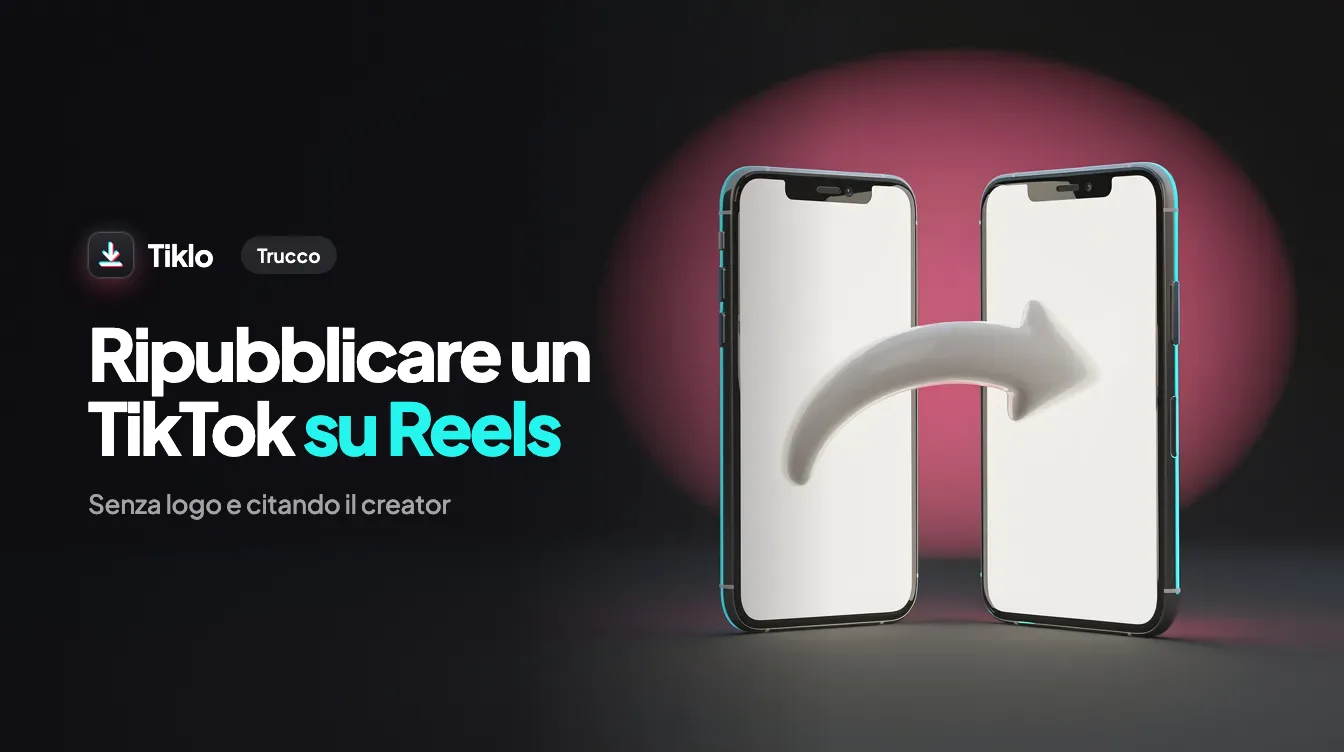 Telefono che mostra un video TikTok ripubblicato su Instagram Reels