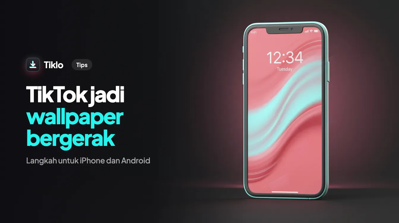 Dua telefon dengan wallpaper ombak, satu bergerak di skrin kunci