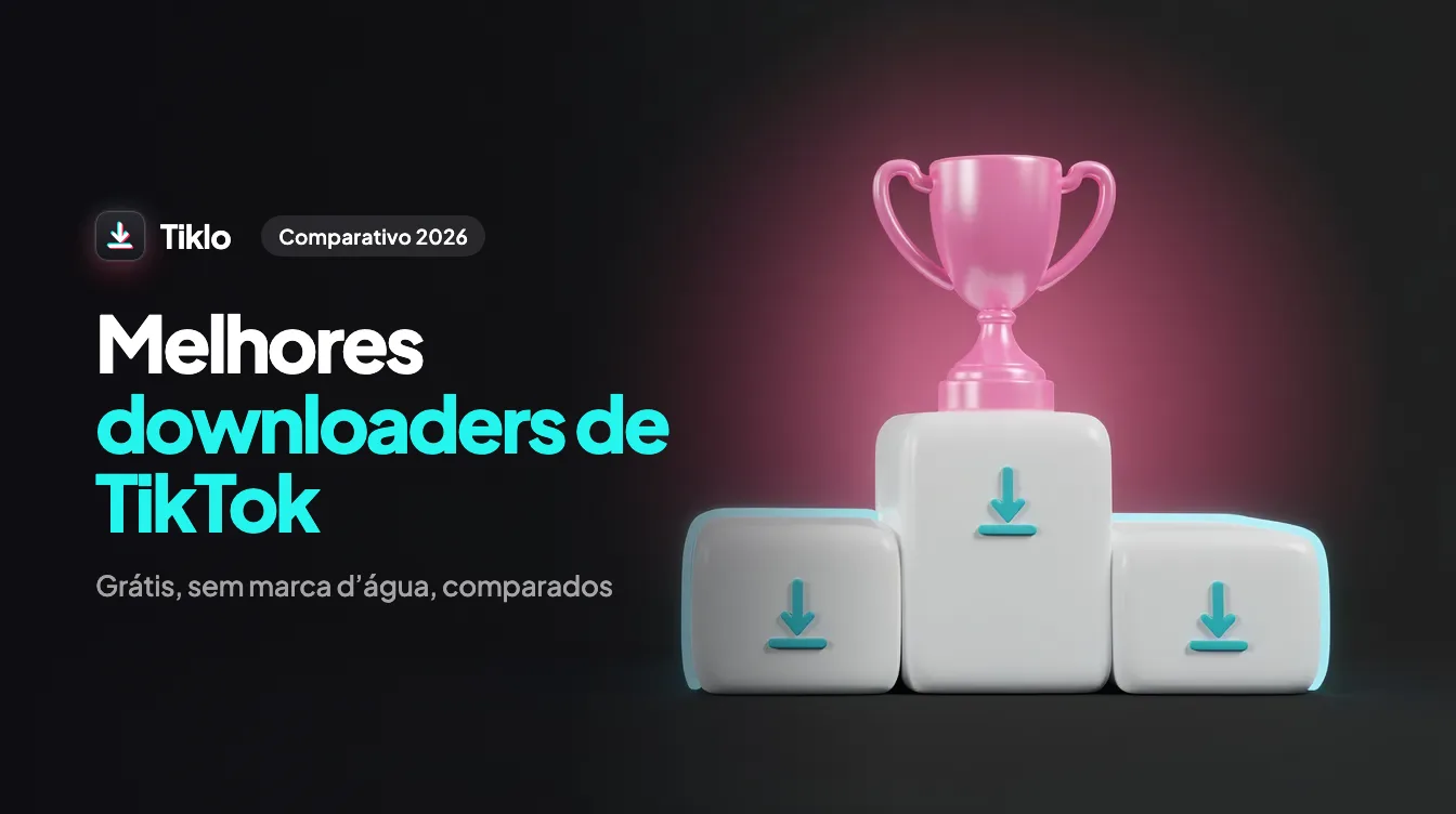 Comparação de downloaders de TikTok grátis num laptop e num telemóvel
