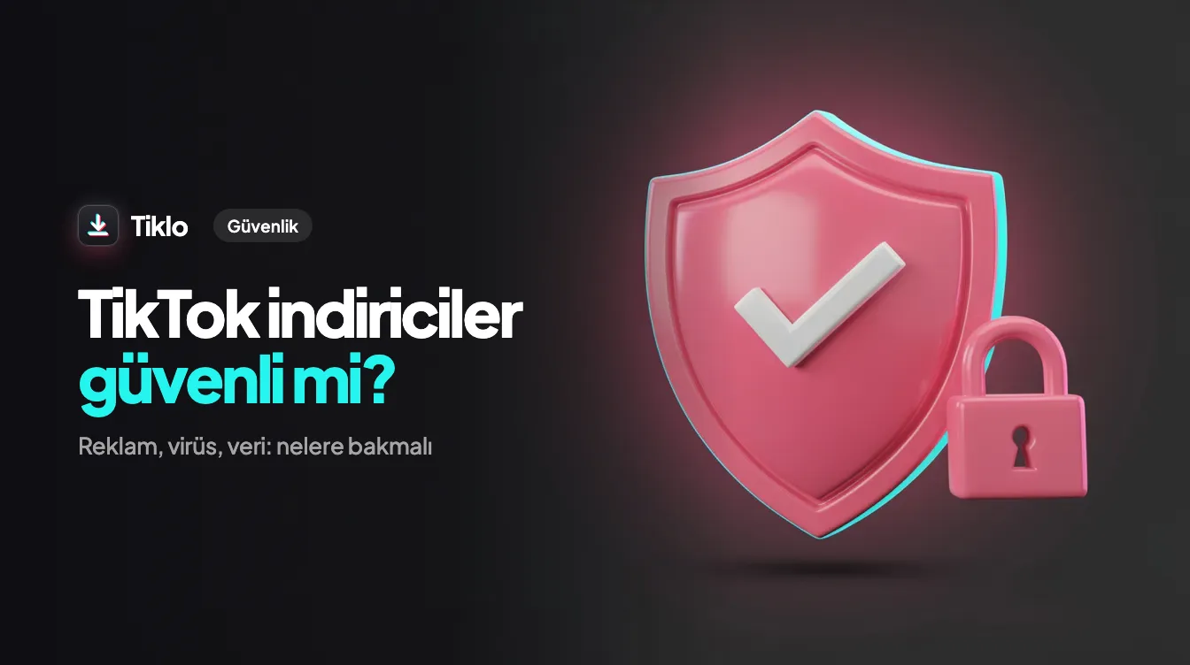 Bir web tarayıcısında güvenli bir TikTok indiriciyi gösteren dizüstü bilgisayar ekranı