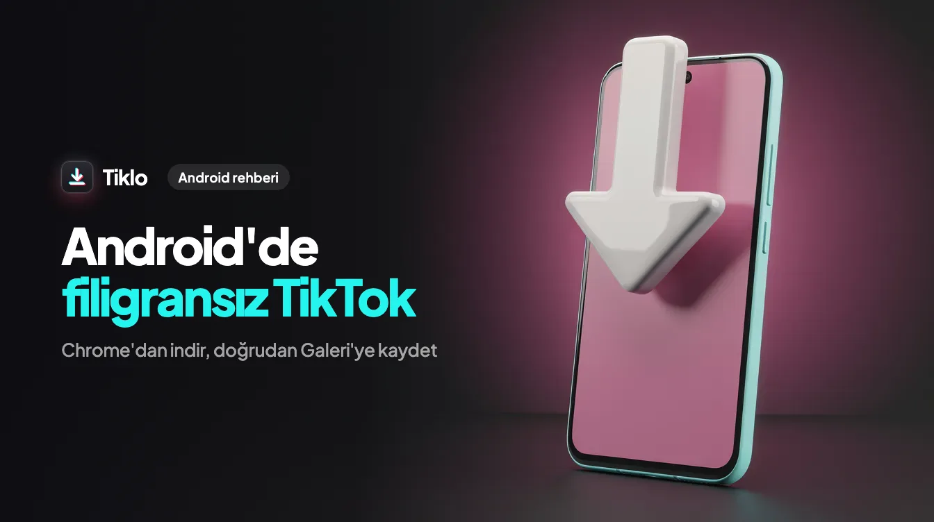 Bir TikTok videosunu filigransız kaydeden Android telefon