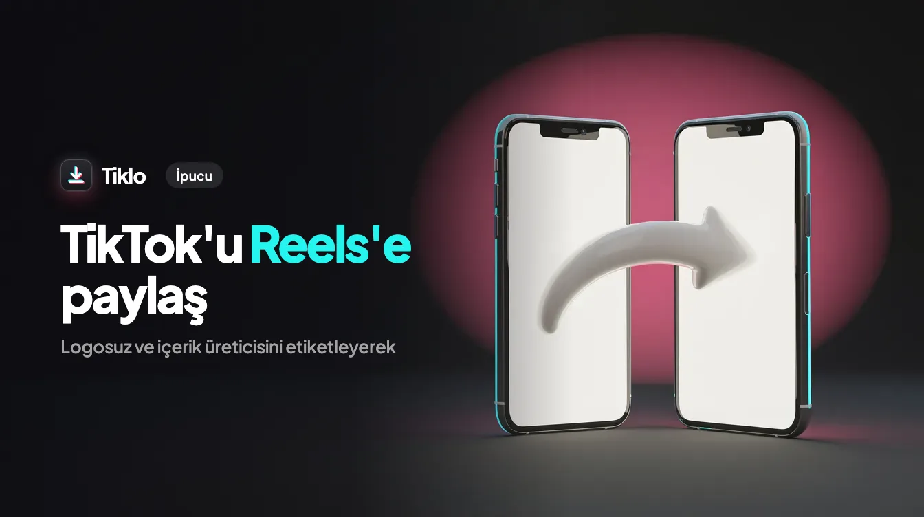 TikTok videosunun Instagram Reels'e yeniden paylaşıldığını gösteren telefon